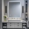 LED Bathroom Vanity Mirror with 3-Color Temperatures, Rectangular Anti-Fog Wall-Mounted Mirror for Bathroom – The Pop Home - 2 of 4