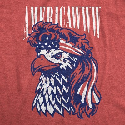 Мужские футболки Crazy Dog T-Shirts, Inc. Mens Funny T Shirts Americawww Sarcastic Fourth Of July Bald Eagle Graphic Tee for Men - Crazy Dog Men's T Shirt For Fourth Of July Red L — фото 2