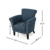 31" Fabric Club Chair with Nailhead Trim, Rolled Armrests, and Birch Wood Legs for Living Room - 4 of 4
