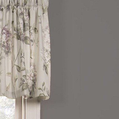 Lilac Floral Cotton Blend Room Darkening Valance 80 x 15