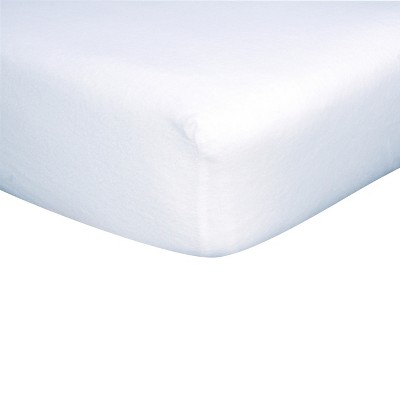 White Flannel Fitted Crib Sheet