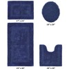 Lux Premium 100% Cotton Tufted Solid Reversible 4 Piece Bath Rug Set – Ultra-Soft, Water-Absorbent, Durable, Machine Washable Bathroom Rug - 2 of 4