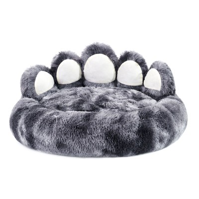 Racxily Upgraded Paw Shape Soothing Round Pet Bed - for Indoor Cats & Small/Medium Dogs, Soft, Machine Washable, Cotton