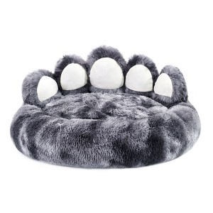 Racxily Upgraded Paw Shape Soothing Round Pet Bed - for Indoor Cats & Small/Medium Dogs, Soft, Machine Washable, Cotton - 1 of 4