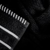 Hastings Home Rice Weave 100% Combed Cotton Towel Set - Black, 6 Pieces - 3 of 4