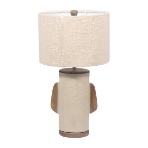 SAGEBROOK HOME 24" Ecomix Organic Table Lamp Ivory: Polyester Shade, Resin Body, UL Listed - 1 of 4