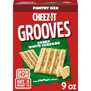 Cheez-It Grooves Sharp White Cheddar Crackers - 9oz - 1 of 4