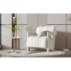 Polyester Modern Minimalist Accent Armchair with L-Shaped Armrests, Thick Cushion and Solid Wood Frame, Set of 2 - 4 of 4