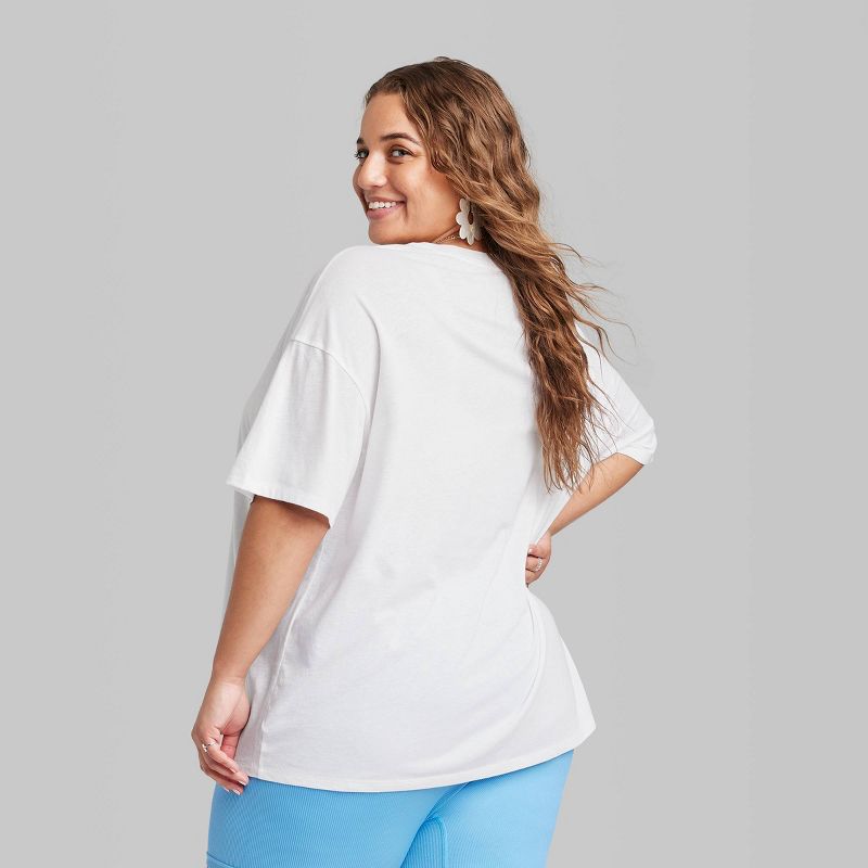 Women's Elbow Sleeve Oversized T-Shirt - Wild Fable™, 4 of 5