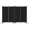 vidaXL 4-Panel Room Divider Black 136.2"x70.9" Fabric - 4 of 4