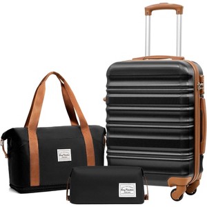 Paaaawaters Luggage Sets 3 Piece 20 Inch Suitcase Set, ABS+PC Hardshell Lightweight Travel Luggage - 1 of 4