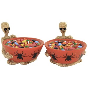 Department 56 Accessory 1.5" Trick Or Dare Treat Bowls Halloween Snow Village  -  Decorative Figurines - 1 of 3