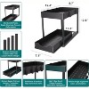 Acoinel 2 Pack Under Sink Organizer, 2 Tier Bathroom Cabinet Organizer with Sliding Basket - 4 of 4