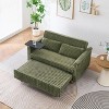 Sapphtopaz 2-Seat Couches for Living Room with Movable Tabletop & 2 Pillows Pull-Out Sofa Bed with USB Ports Cloud Sleeper Sofa for Bedroom - 3 of 4
