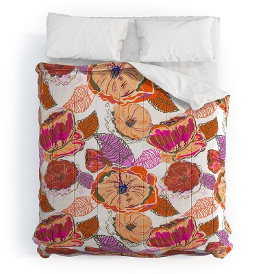 Deny Designs 83 Oranges Fall Flora Comforter Bedding Set