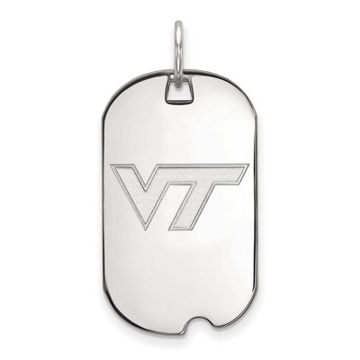 Black Bow Jewelry 10k White Gold Virginia Tech Hokies NCAA Pendant