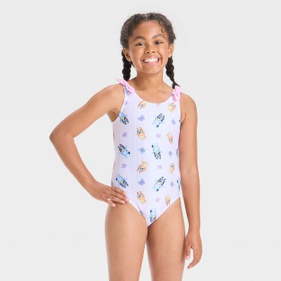 Girls' Bluey One Piece Swimsuit - Pink S