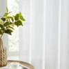 HLC.ME Linda Faux Linen Textured Semi Sheer Privacy Sun Light Filtering Window Rod Pocket Thick Curtains Panels, Set of 2 - 3 of 4