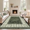 Washable Modern Bordered Rug Non Slip Low Pile Rug Soft Contemporary Throw Floor Cover Foldable Indoor Carpet for Living Room Bedroom Playroom - 2 of 4