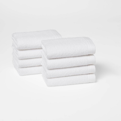 8pk Antimicrobial Washcloth Set White - Room Essentials™ : Target