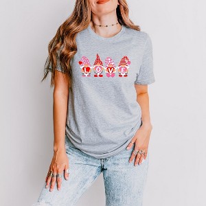 Simply Sage Market Women's Love Gnomes Short Sleeve Graphic Tee - 1 of 4