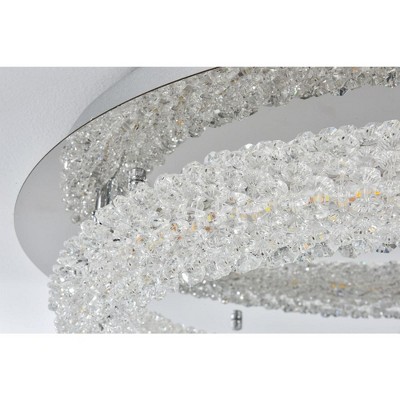 Bowen 26'' Chrome Crystal LED Flush Mount Light