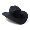 Western Express Black Felt Western Cattleman Hat with Black Hat Band - 2 of 4