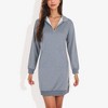 Anna-Kaci Women's Cuffed Solid Kangaroo Pocket Zipper Mini Dress - 2 of 4