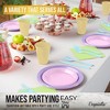 Crown Display Disposable Easter Plastic Plates Set 350 Pcs Disposable Dinner Plates, Dessert Plates, Cups, Napkins and Cutlery - 3 of 4