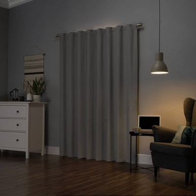 Silver Gray Blackout Thermal Back Tab Curtain Panel