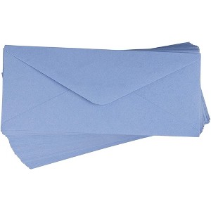 Juvale 96-Pack #10 Business Envelopes for Office, Checks, Invoices, Letters, Invites, Light Blue, 4-1/8" x 9-1/2" - 1 of 4