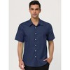 Lars Amadeus Men's Short Sleeves Polka Dots Button Down Dress Shirt - 2 of 4