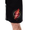 DC Comics Mens' Classic The Flash Lightning Bolt Sleep Pajama Shorts Black - 2 of 3