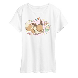 Women's - Pokémon - Cafe Eevee Short Sleeve Graphic T-Shirt - 1 of 4