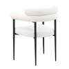 Sapphtopaz Dining Chairs Modern Boucle Upholstered Side Chairs with Metal Legs and Backrest Dining Chair Set of 2 for Dining Room, Living Room - 4 of 4
