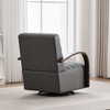 Sapphtopaz Modern Swivel Accent Chair with Tufted Upholstered Reading Chair with Wood Armrests Single Sofa Chair for Living Room, Bedroom - 4 of 4