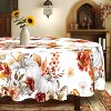 LOVEVOOK Thanksgiving Tablecloth, Round Fall Tablecloth, Pumpkin Table Cloth, Autumn Harvest for Christmas, Holiday, Birthday,Thanksgiving Decor - 4 of 4