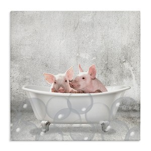 Stupell Industries Baby Piglets Bath Time, 17" x 17" - 1 of 4