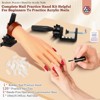 SAVILAND Lifelike Silicone Mannequin Kit - Flexible Training Hand with 120 Tips & Glue for Nail Art Training.(Nude) - 3 of 4
