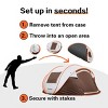 Vynxaria 4-6 Persons White and Brown Pop-Up Boat Tent - 4 of 4