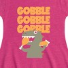 Girls' - Instant Message - Gobble Dinosaur Fit & Flair Cap Sleeve Graphic Dress - 2 of 4