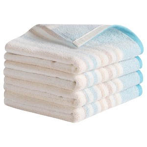 REGALWOVEN Striped Pattern Cotton Soft Absorbent Home Bathroom Decorative Face Hair Hand Towel 13" x 27" - 1 of 4
