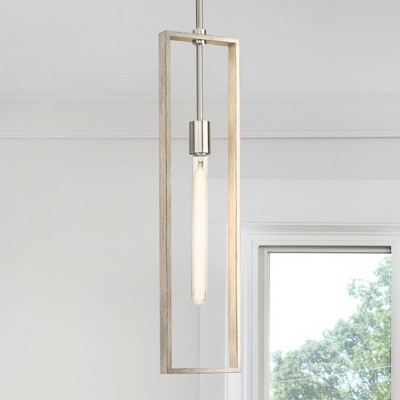 Urban Ambiance Luxury Minimalist Indoor Pendant,  24-3/8''H x 6"W x 6''D,  Brushed Nickel Finish, UHP4912