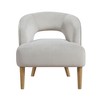 Velvet Upholstery Barrel-Back Luxury Accent Chair with Plush Seat, Foam Padding and Attached Cushions - 2 of 4