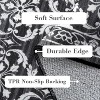 5x7ft Washable Floral Area Rug, Modern Ultra-Thin Non Slip Low Pile Carpet, Distressed Mat for Dining Room Playroom Kitchen Living Room Bedroom - 2 of 4