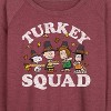 Women's - Peanuts - Turkey Squad Lightweight French Terry Wide Neck Long Sleeve Shirt - 2 of 4