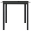 vidaXL Patio Table Black 31.5 inches x31.5 inches x29.1 inches  Aluminum and Glass - 2 of 4