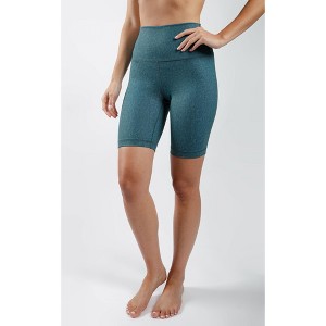90 Degree By Reflex Womens Wonderlink Vintage Washed Elastic Free High Waist 9" Shorts - 1 of 3