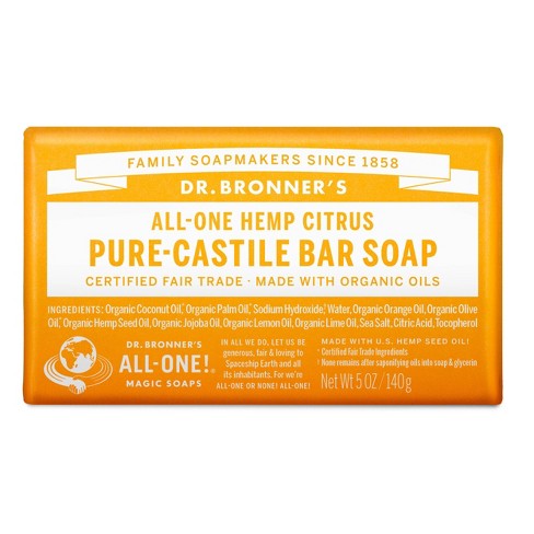 Dr. Bronner's Citrus Orange Castile Bar Soap 5 oz.