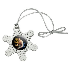 Bruce Lee Dragon Metal Snowflake Christmas Tree Holiday Ornament - 1 of 3